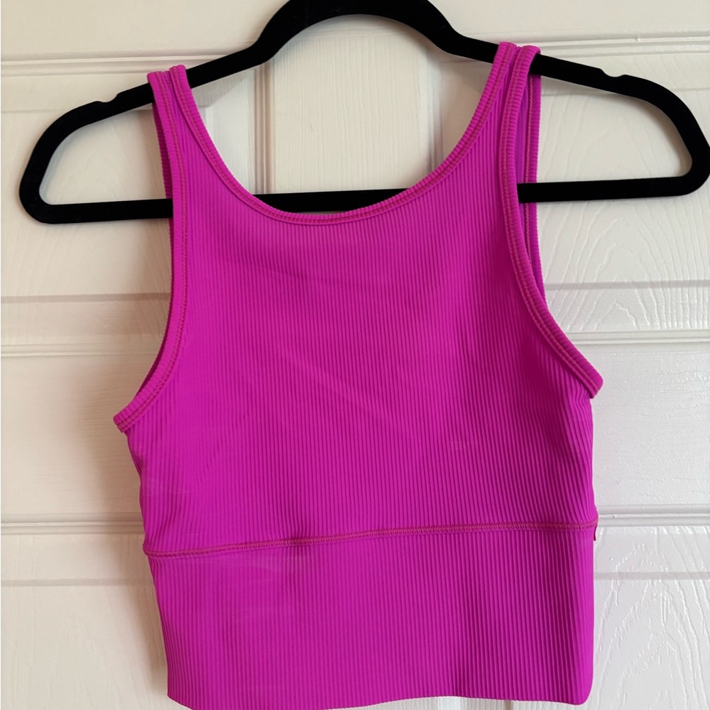 lululemon athletica Fuchsia Ribbed Tank Top
